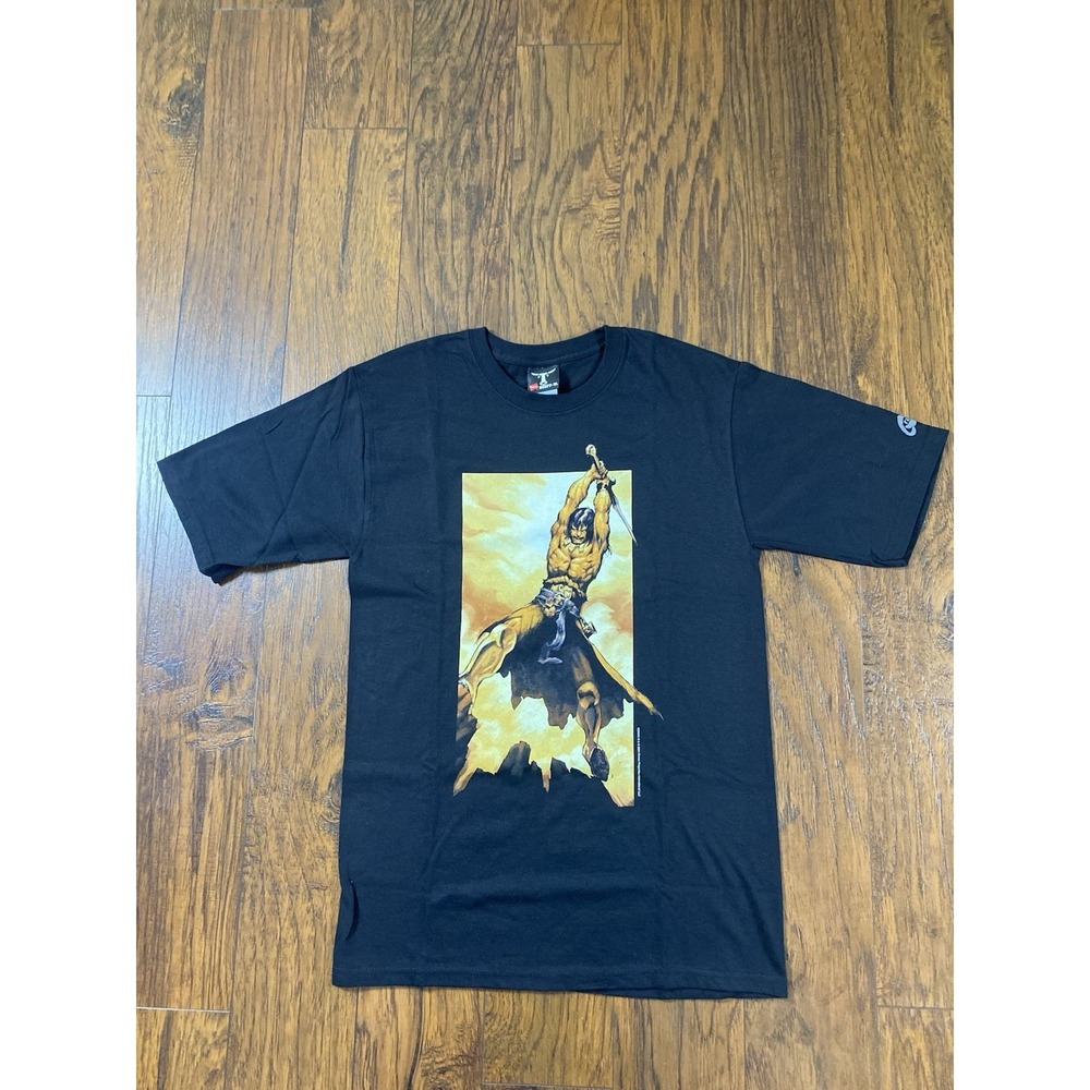 Vintage 2004 Conan The Barbarian Graphitti Hanes Beefy-T Black Graphic Shirt S